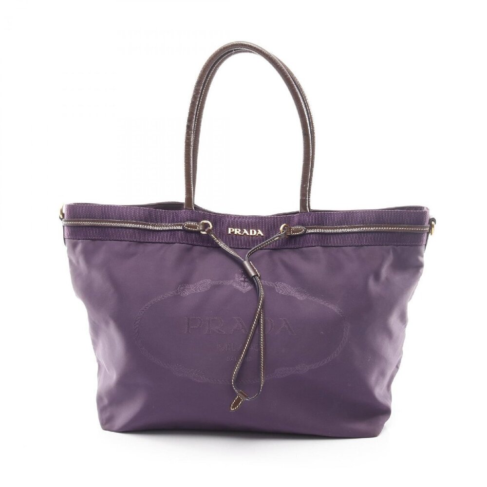 Prada Jacquard Handbag Tessuto Off